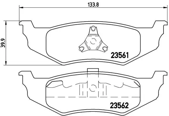 Diskinių stabdžių trinkelių rinkinys BREMBO P 11 010