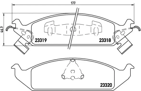 Diskinių stabdžių trinkelių rinkinys BREMBO P 11 011
