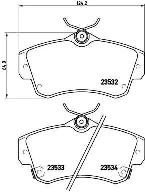 Diskinių stabdžių trinkelių rinkinys BREMBO P 11 012