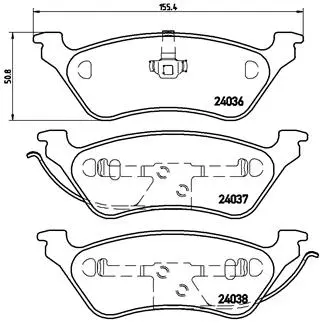 Diskinių stabdžių trinkelių rinkinys BREMBO P 11 014