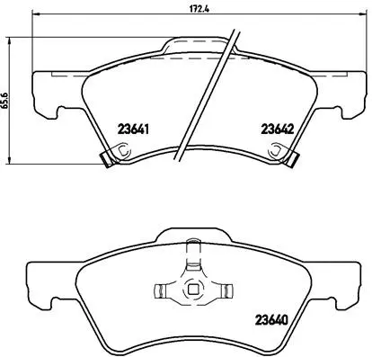 Diskinių stabdžių trinkelių rinkinys BREMBO P 11 015