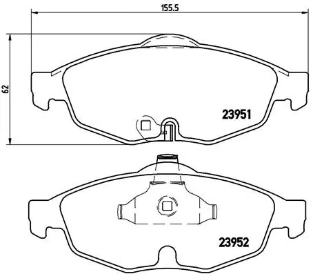 Diskinių stabdžių trinkelių rinkinys BREMBO P 11 016