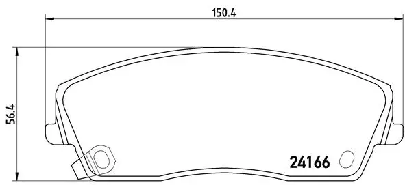 Diskinių stabdžių trinkelių rinkinys BREMBO P 11 019
