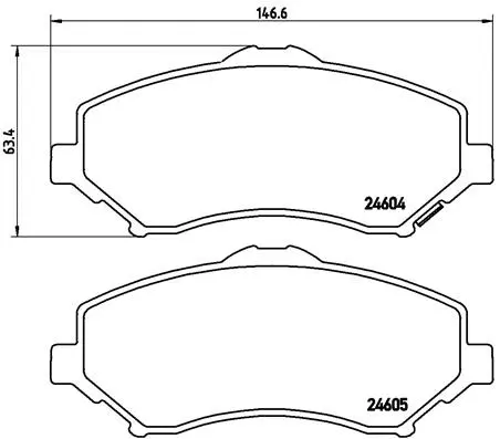 Diskinių stabdžių trinkelių rinkinys BREMBO P 11 022