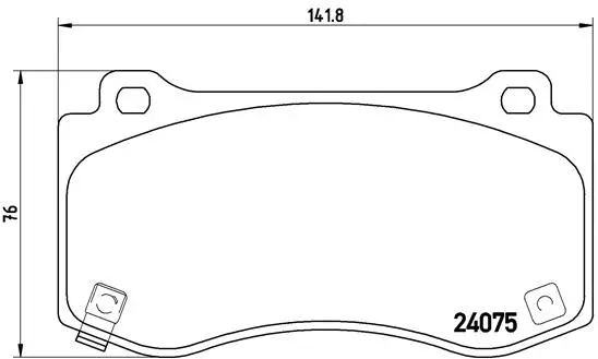 Diskinių stabdžių trinkelių rinkinys BREMBO P 11 023