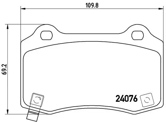 Diskinių stabdžių trinkelių rinkinys BREMBO P 11 024