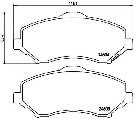 Diskinių stabdžių trinkelių rinkinys BREMBO P 11 025