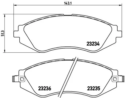 Diskinių stabdžių trinkelių rinkinys BREMBO P 15 002