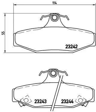 Diskinių stabdžių trinkelių rinkinys BREMBO P 15 004