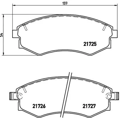 Diskinių stabdžių trinkelių rinkinys BREMBO P 15 011