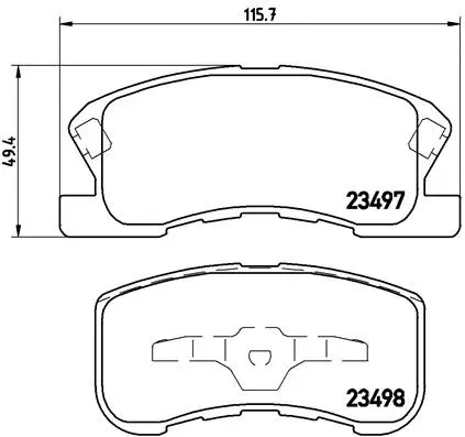 Diskinių stabdžių trinkelių rinkinys BREMBO P 16 008