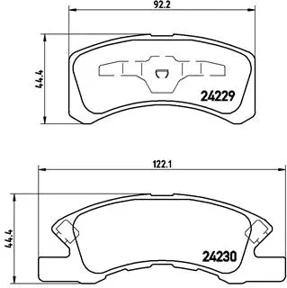 Diskinių stabdžių trinkelių rinkinys BREMBO P 16 011