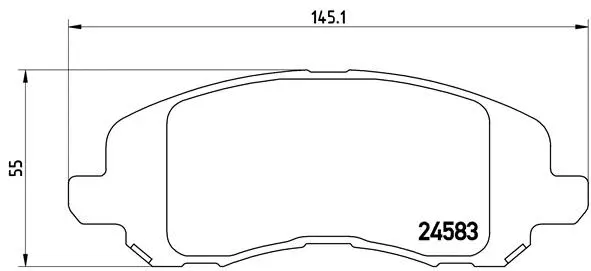 Diskinių stabdžių trinkelių rinkinys BREMBO P 18 001