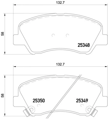 Diskinių stabdžių trinkelių rinkinys BREMBO P 18 025