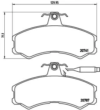 Diskinių stabdžių trinkelių rinkinys BREMBO P 23 022