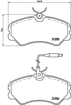 Diskinių stabdžių trinkelių rinkinys BREMBO P 23 023