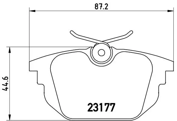 Diskinių stabdžių trinkelių rinkinys BREMBO P 23 026