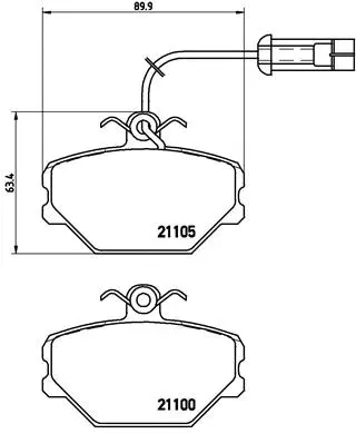 Diskinių stabdžių trinkelių rinkinys BREMBO P 23 044
