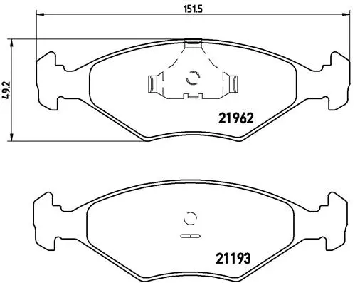 Diskinių stabdžių trinkelių rinkinys BREMBO P 23 055