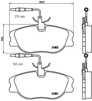 Diskinių stabdžių trinkelių rinkinys BREMBO P 23 061