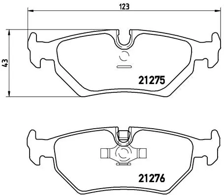 Diskinių stabdžių trinkelių rinkinys BREMBO P 23 062