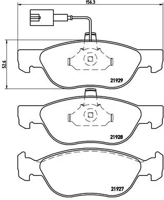Diskinių stabdžių trinkelių rinkinys BREMBO P 23 070