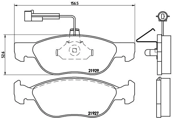 Diskinių stabdžių trinkelių rinkinys BREMBO P 23 071