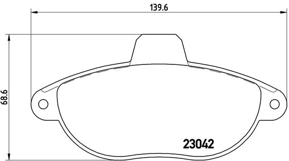 Diskinių stabdžių trinkelių rinkinys BREMBO P 23 072