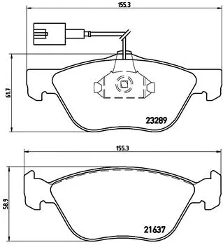 Diskinių stabdžių trinkelių rinkinys BREMBO P 23 077X