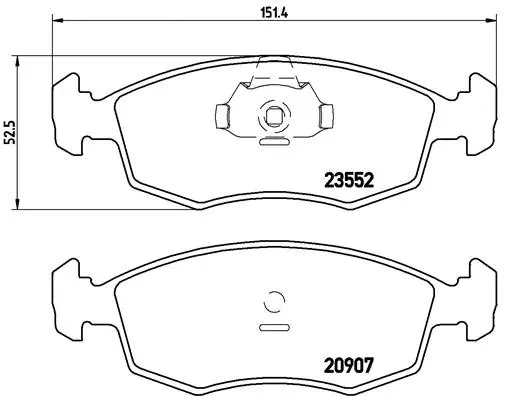 Diskinių stabdžių trinkelių rinkinys BREMBO P 23 079