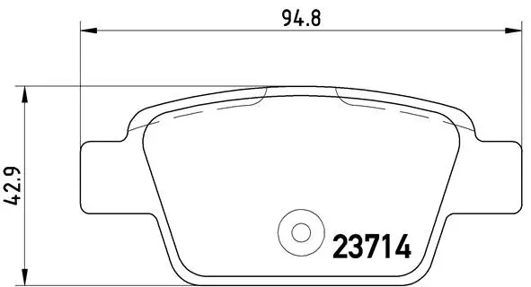 Diskinių stabdžių trinkelių rinkinys BREMBO P 23 080