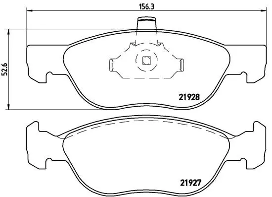 Diskinių stabdžių trinkelių rinkinys BREMBO P 23 081
