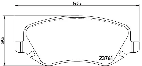 Diskinių stabdžių trinkelių rinkinys BREMBO P 23 088