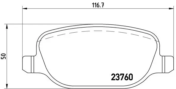 Diskinių stabdžių trinkelių rinkinys BREMBO P 23 089