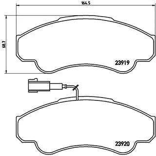 Diskinių stabdžių trinkelių rinkinys BREMBO P 23 092