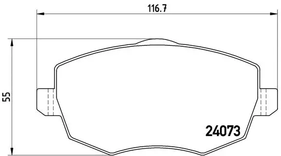 Diskinių stabdžių trinkelių rinkinys BREMBO P 23 094