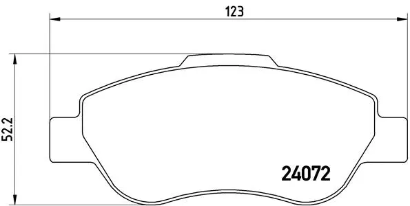 Diskinių stabdžių trinkelių rinkinys BREMBO P 23 097