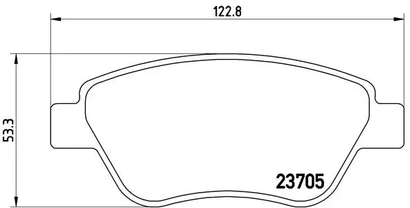 Diskinių stabdžių trinkelių rinkinys BREMBO P 23 099