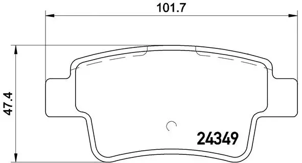 Diskinių stabdžių trinkelių rinkinys BREMBO P 23 104