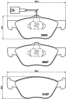 Diskinių stabdžių trinkelių rinkinys BREMBO P 23 112