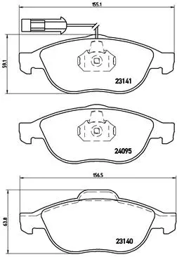 Diskinių stabdžių trinkelių rinkinys BREMBO P 23 114