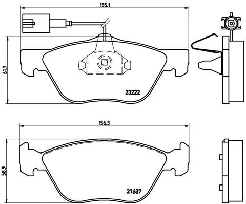 Diskinių stabdžių trinkelių rinkinys BREMBO P 23 116