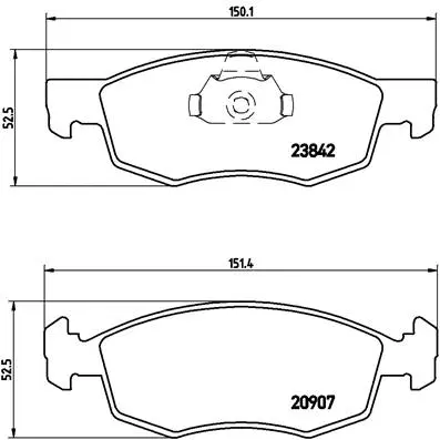 Diskinių stabdžių trinkelių rinkinys BREMBO P 23 118