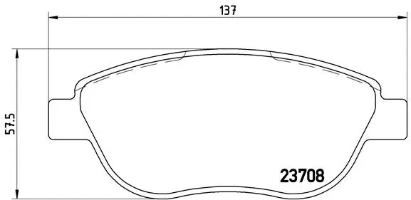 Diskinių stabdžių trinkelių rinkinys BREMBO P 23 119