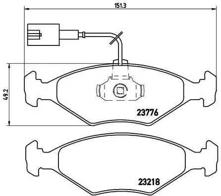 Diskinių stabdžių trinkelių rinkinys BREMBO P 23 122