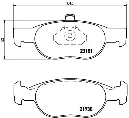 Diskinių stabdžių trinkelių rinkinys BREMBO P 23 125