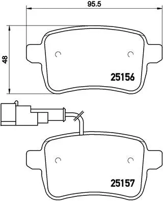 Diskinių stabdžių trinkelių rinkinys BREMBO P 23 133
