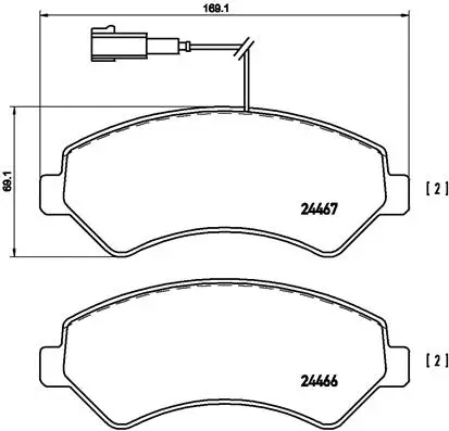 Diskinių stabdžių trinkelių rinkinys BREMBO P 23 136