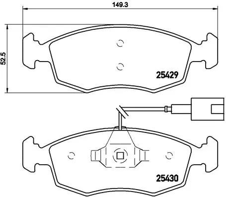 Diskinių stabdžių trinkelių rinkinys BREMBO P 23 138