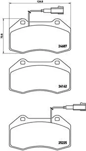 Diskinių stabdžių trinkelių rinkinys BREMBO P 23 139